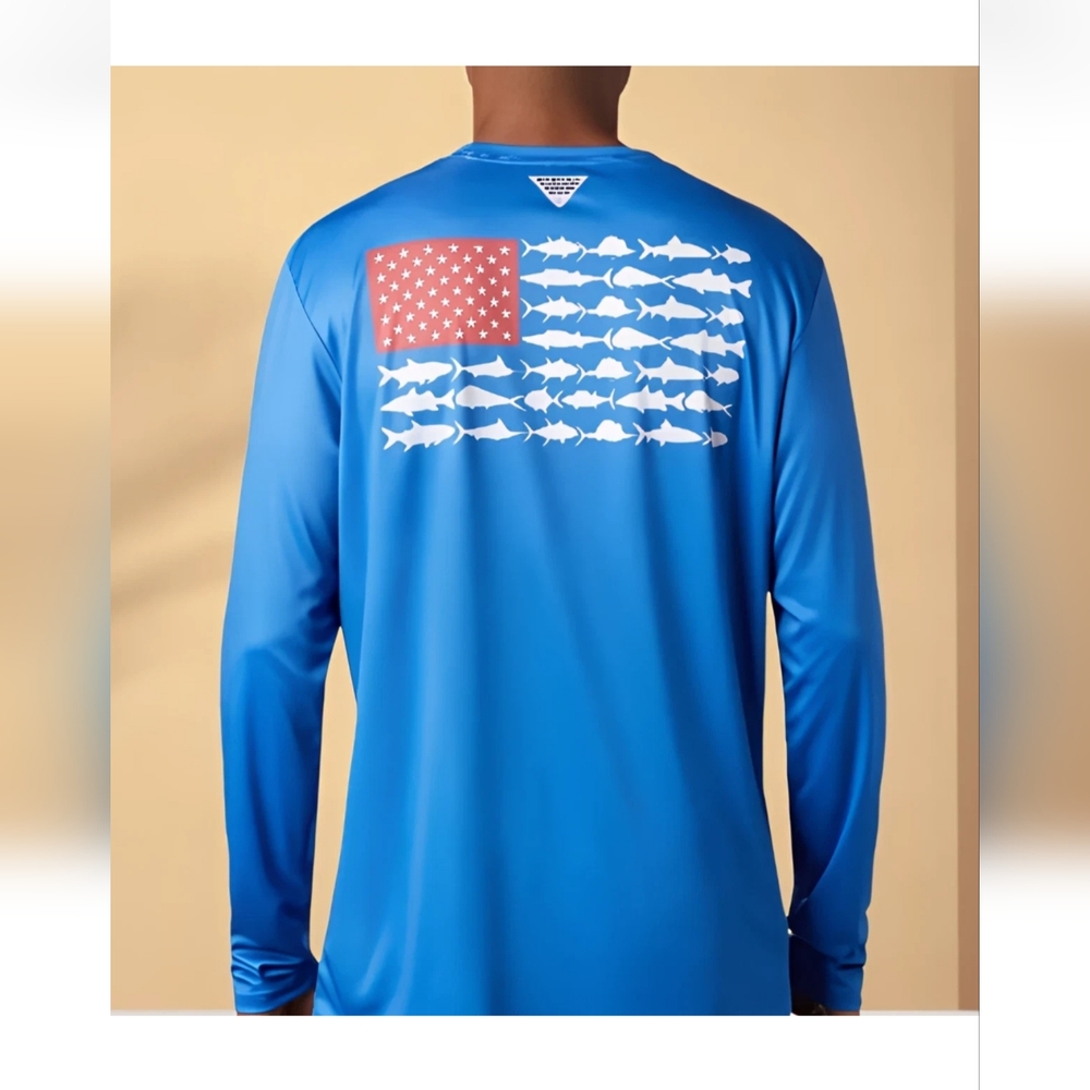 Columbia Men's Terminal Tackle PFG Fish Flag Long Sleeve Shirt Pick - Sizes